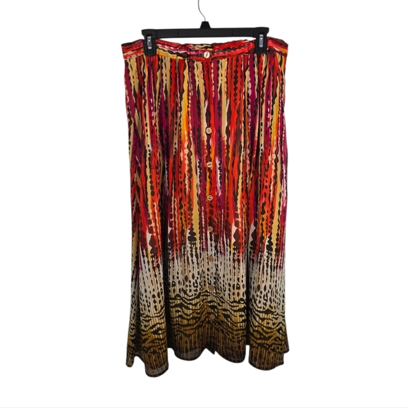 {Peter Nygard} Women's Button Front Animal Print Skirt - Size 10 - Picture 1 of 11